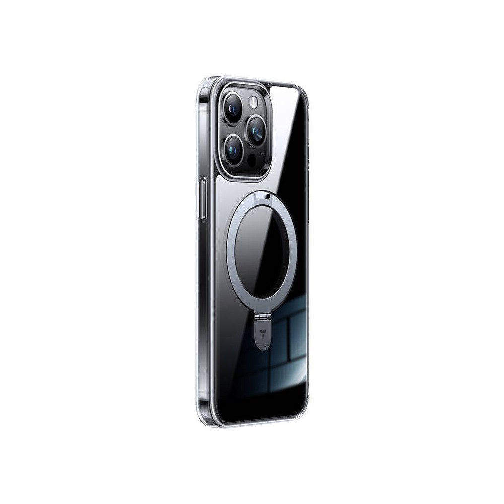 Torras telefona macins UPRO Ostand Clear prieks iPhone 15 PRO (caurspidigs)