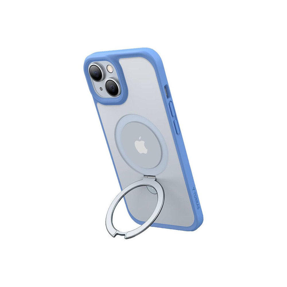 Torrase telefoniumbris Ostand Matte iPhone 15 jaoks (tumesinine)