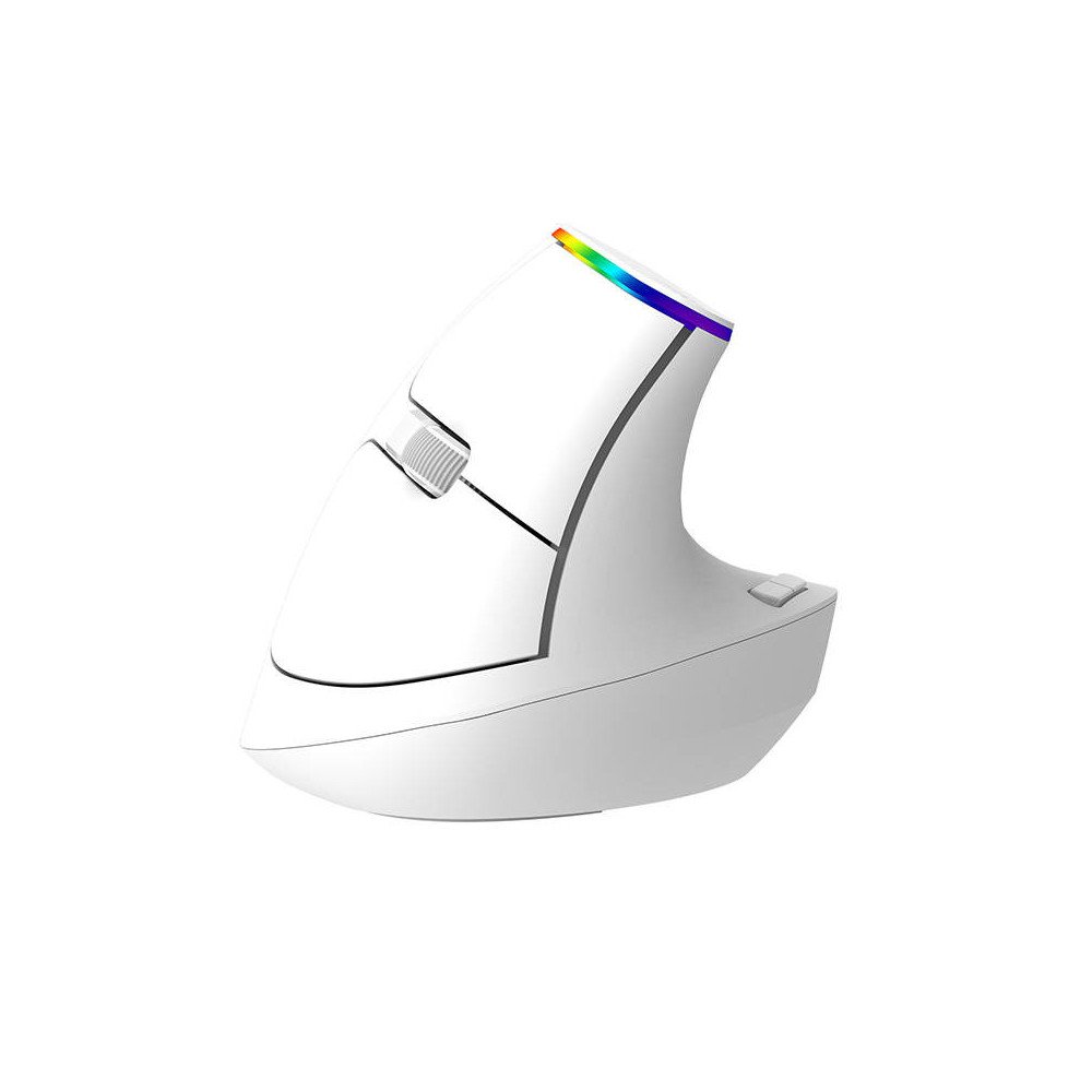 Bezvadu vertikala pele Delux M618C 2.4G 1600DPI RGB (balta)