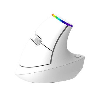 Bezvadu vertikala pele Delux M618C 2.4G 1600DPI RGB (balta)