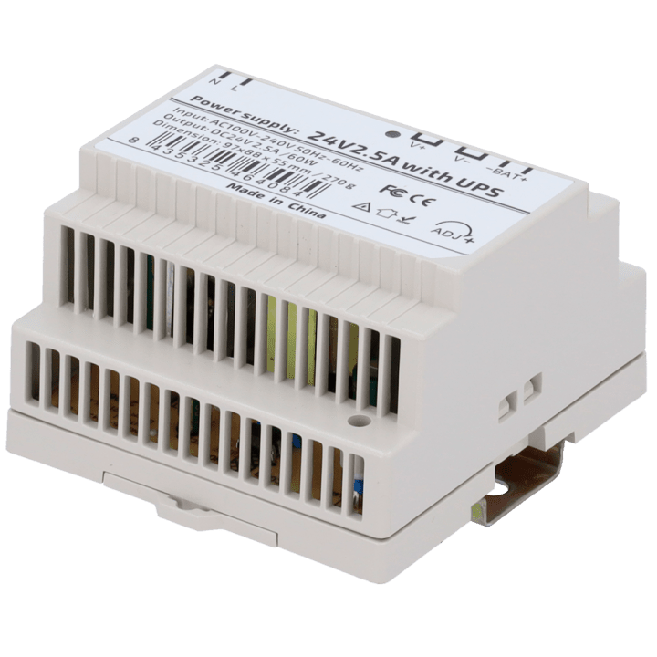 MARCA BLANCA DC24V2A5-DIN-UPS-P 24V 5A DIN sliedes barošanas bloks ar UPS