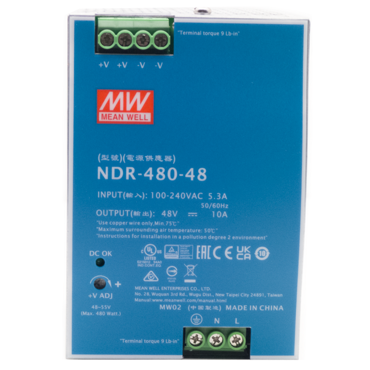 HIKVISION NDR-480-48 48V 5A 480W DIN-Rail Power Supply