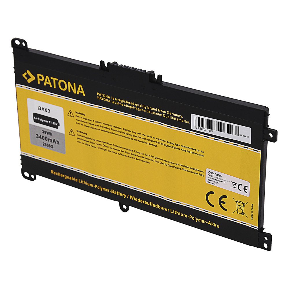 Akku HP Pavilion X360 14-BA Serie 3400mAh Li-Pol 11,55V BK03 / BK03XL