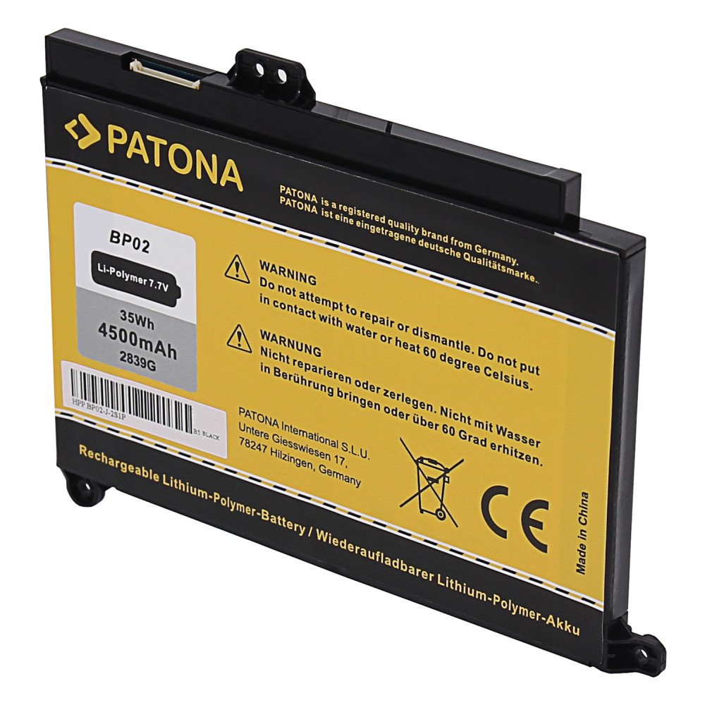 Battery HP Pavilion PC 15 AU 4500mAh Li-Pol 7,7V BP02XL , HSTNN-LB7H