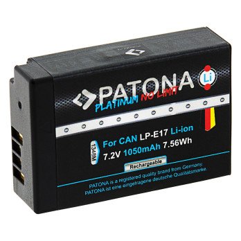 Akku Canon LP-E17 1050mAh Li-Ion Platinum taysin dekoodattu