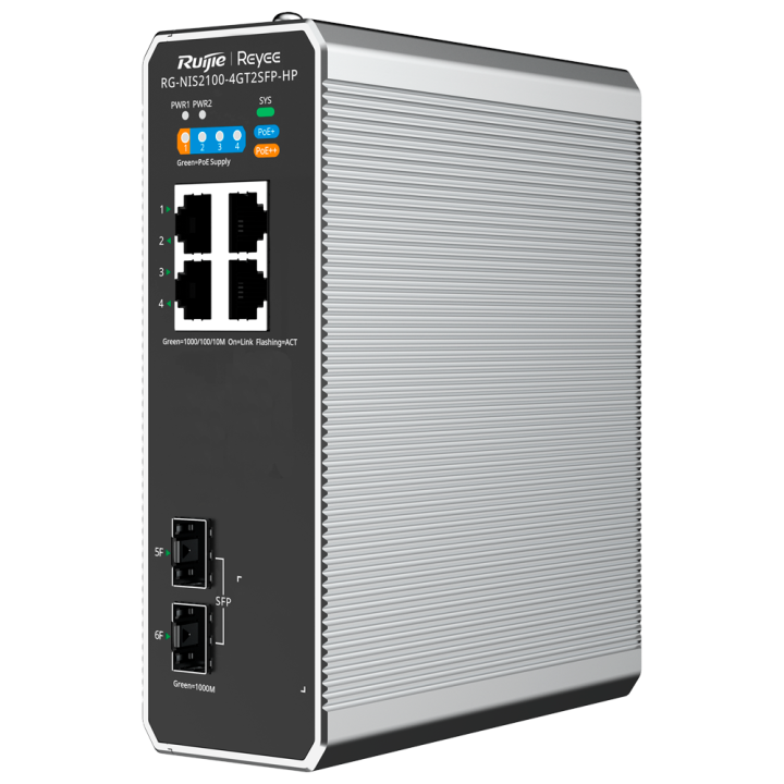 REYEE RG-NIS2100-4GT2SFP-HP pārvaldāms Gigabit PoE komutators