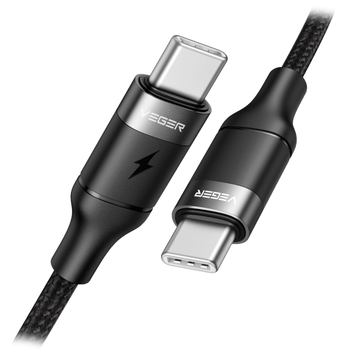 VEGER VG-CC02 USB-A to USB-C Charging Cable 1m Black