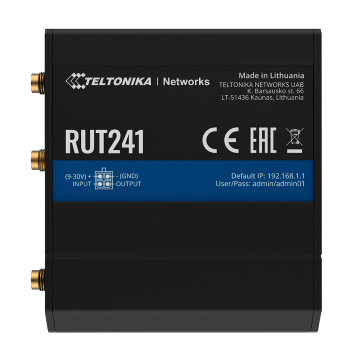 Maršrutizatorius TELTONIKA TK-RUT241 - Wi-Fi 4/N, 100Mbps