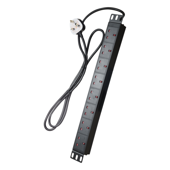 MARCA BLANCA PDU-8P1U-UK 8 ligzdu 1U PDU ar USB uzlādi