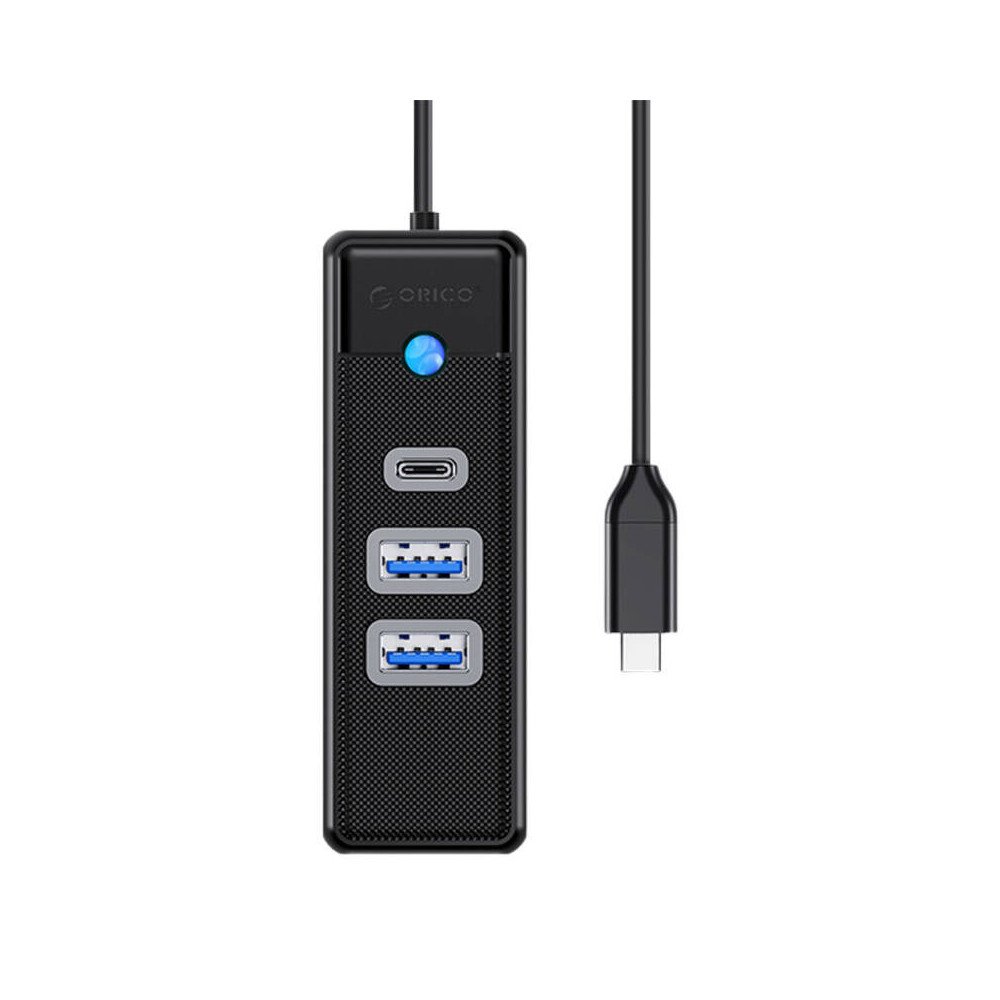 Orico Hub USB-C iki 2x USB 3.0 + USB-C, 5 Gbps, 0,15 m (juoda)