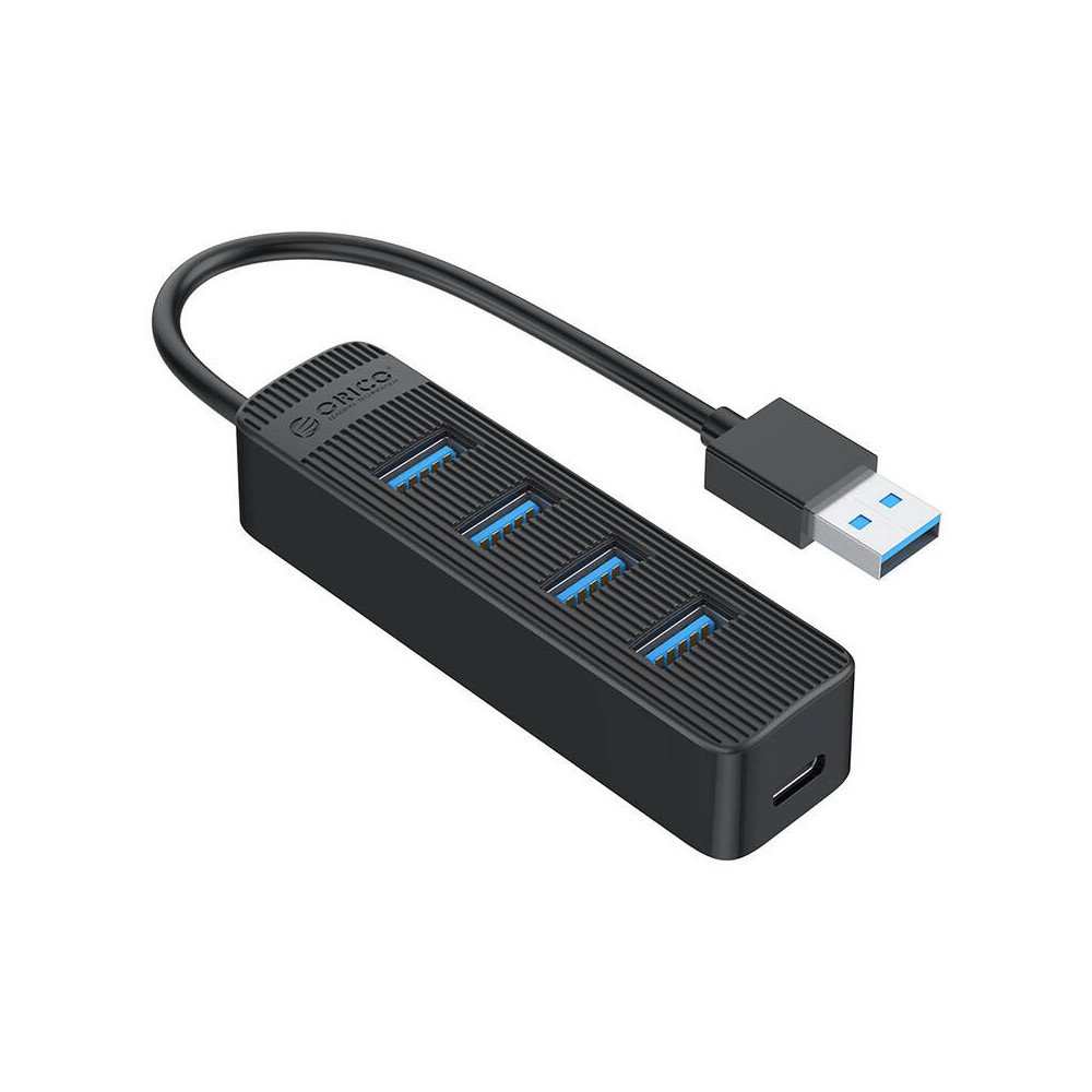 Orico TWU3 USB uz 4x USB 3.0 centrmezgla adapteris (melns)