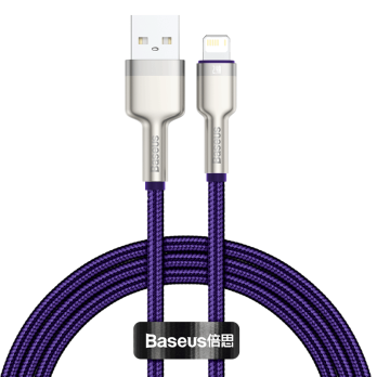 USB-kaabel Lightning Baseus Cafule jaoks, 2,4A, 1m (lilla)