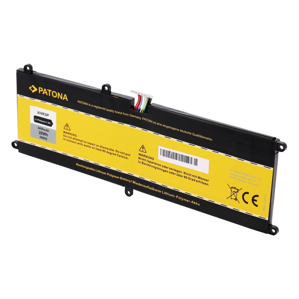Akku DELL Latitude 11 5175 3400 mAh Li-Pol 7,6V 0RFH3V