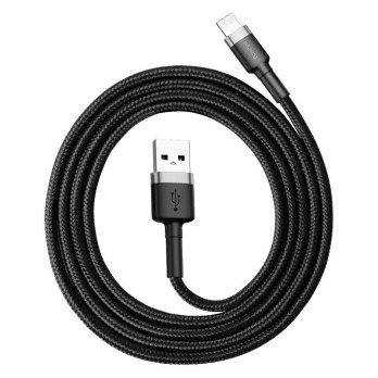 Baseus Cafule USB Lightning Cable 2,4A 0,5m (pilka + juoda)