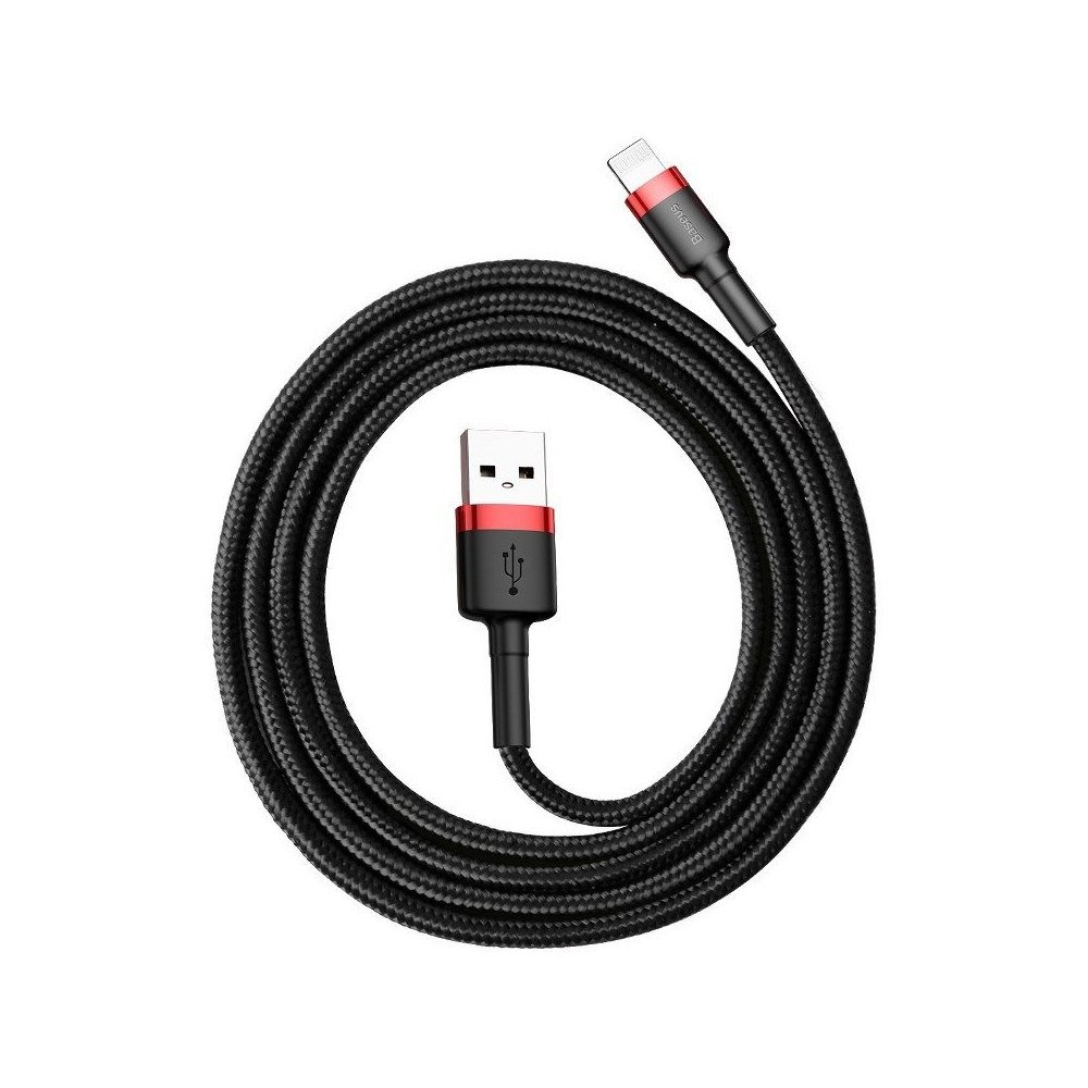 Baseus Cafule USB Lightning Cable 2,4A 0,5m (punainen+musta)