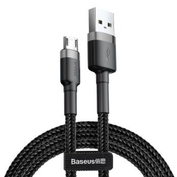 Baseus Cafule Micro USB laidas 2,4A 1m (pilka + juoda)