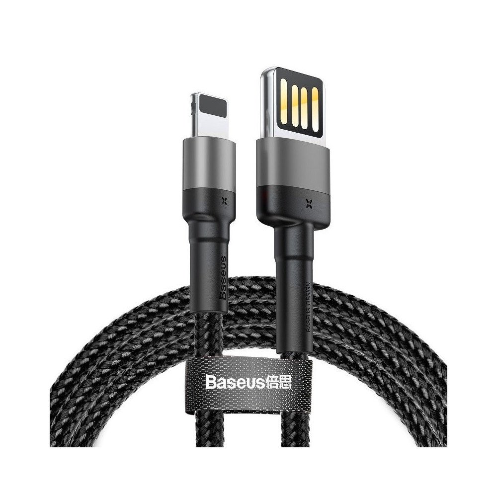 Baseus Cafule Double-sided USB Lightning Cable 1.5A 2m (Gray+Black)