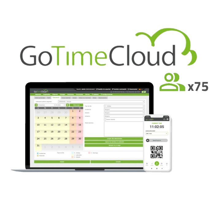 Биометрический терминал ZKTECO ZK-GOTIMECLOUD-75