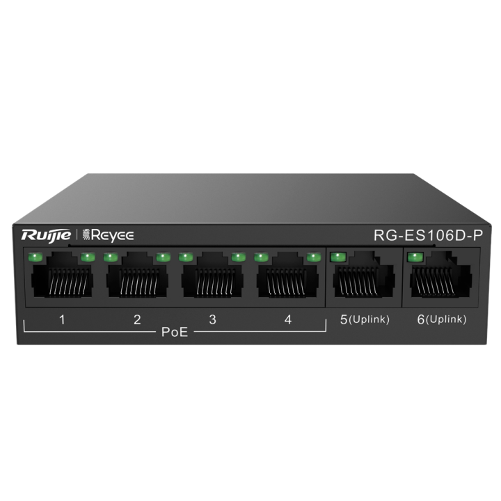 PoE коммутатор REYEE RG-ES106D-P, 5 портов, 10/100Mbps