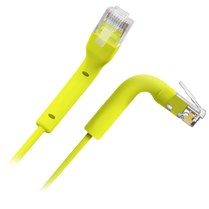 SAFIRE UTP6A-FLEX-1Y Cat6a SF/UTP Patch Cable (Yellow, 1m)