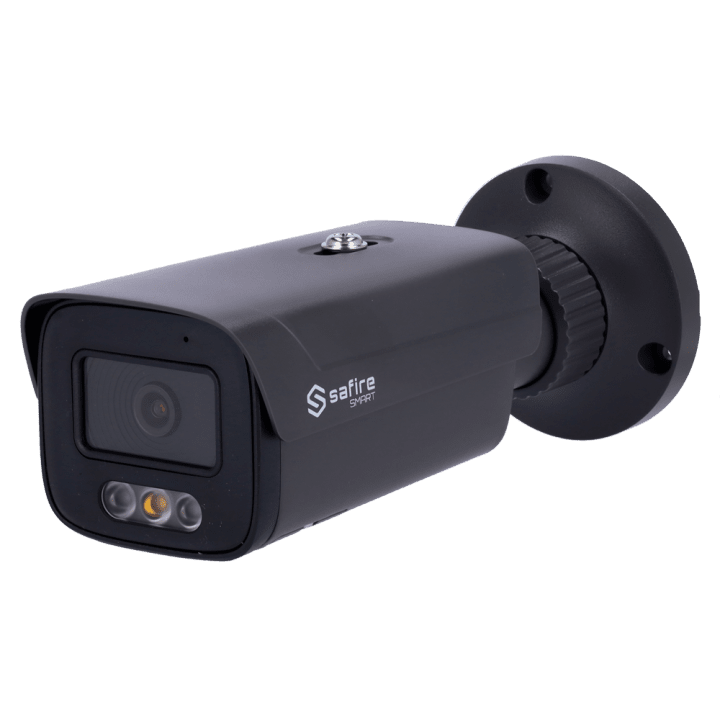 SAFIRE SMART SF-IPB380A-4E1-DL-GREY 4MP lauko Bullet IP kamera su dvigubu apšvietimu, PoE ir Wi-Fi, IP67, 2,8 mm objektyvas, 30 