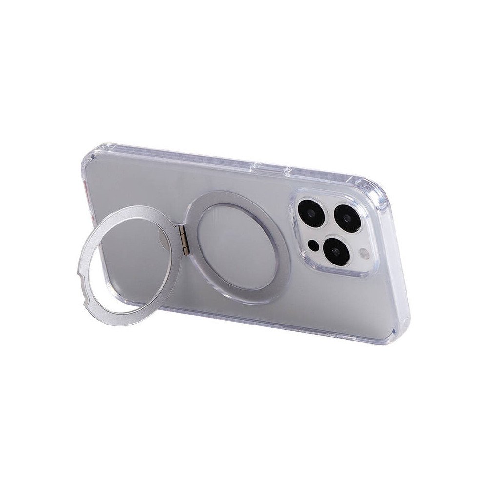 Magnetic protective phone case with holder Joyroom JR-BP004 for iPhone 15 (transparent)