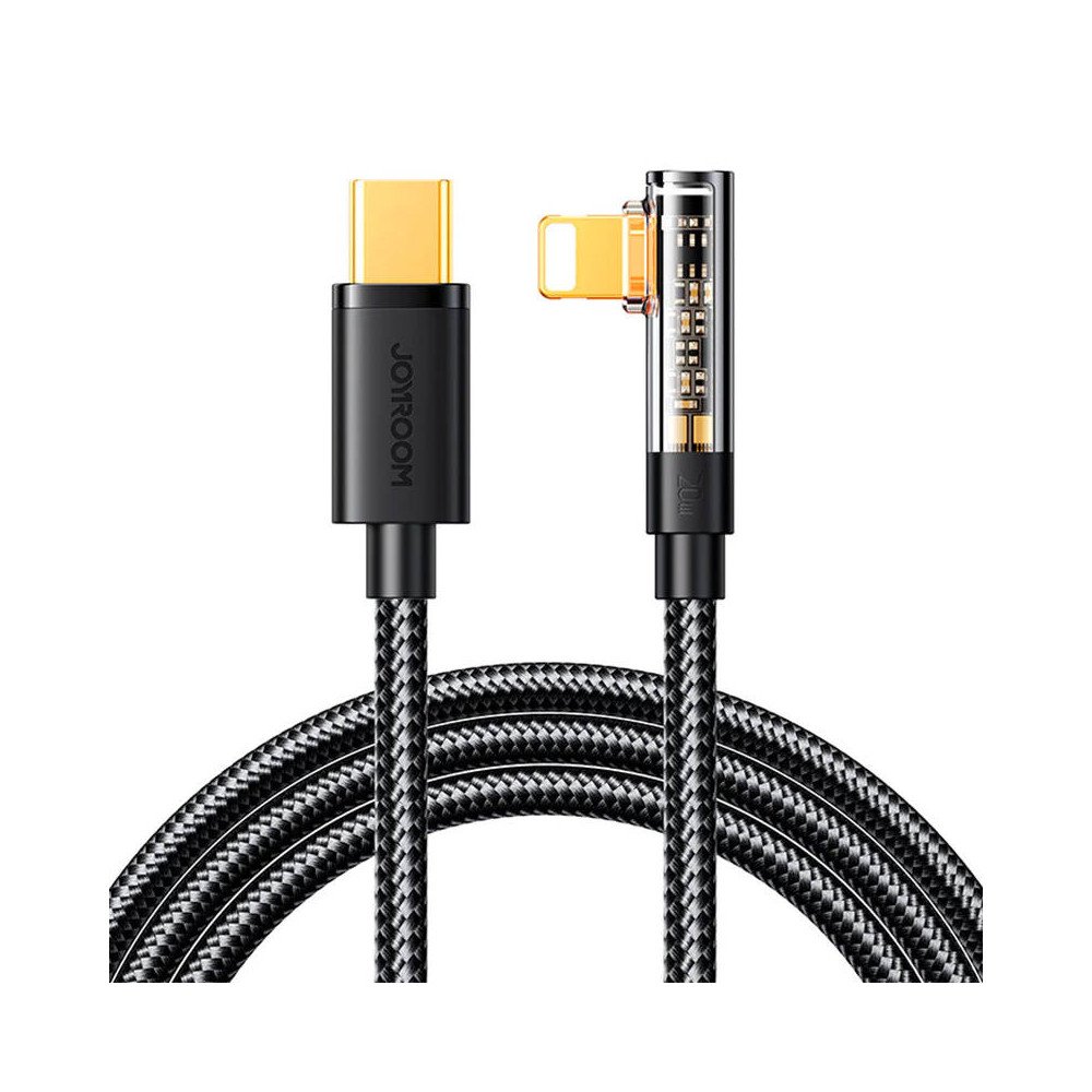 Joyroom S-C Lightning Angle 20 W 1,2 m USB i USB-C Lightning kabelis S-CL020A6 (juodas)