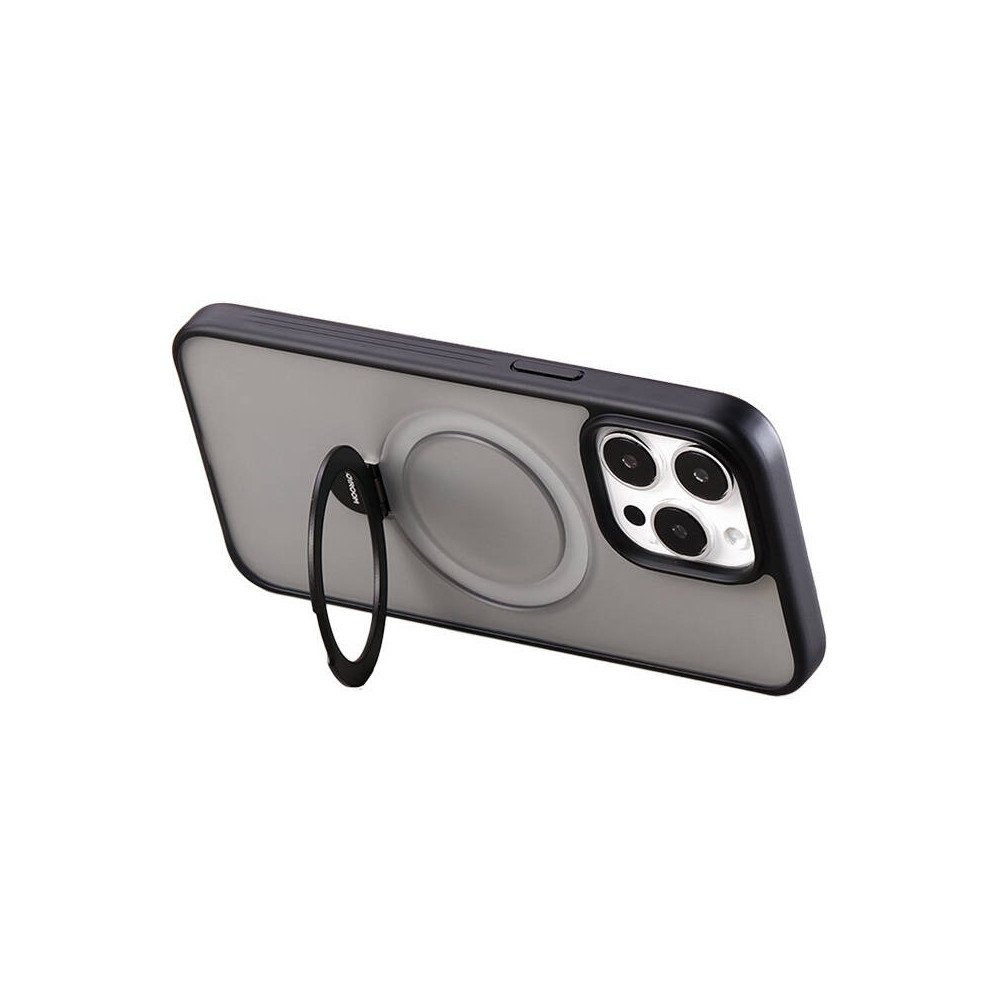 Magnetiski aizsargajoss talruna macins Joyroom JR-BP004 prieks iPhone 15 Pro Max (melns)