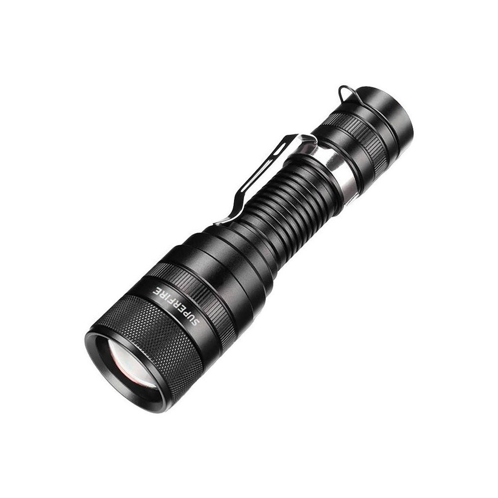 Flashlight Superfire F5, 1100lm, USB