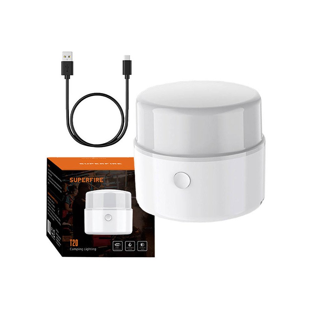 Kempinga lampa Superfire T20, 180lm, USB
