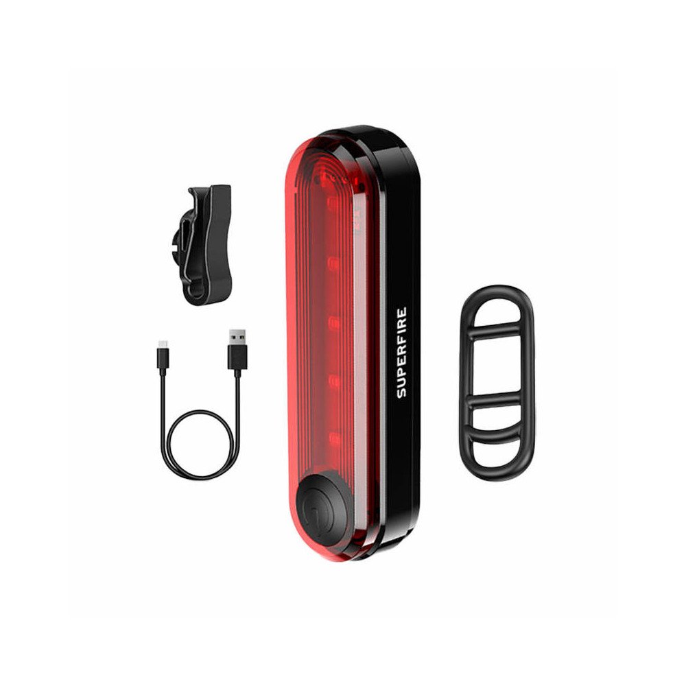 Superfire BTL01 tagumine jalgratta tuli, USB, 230mAh