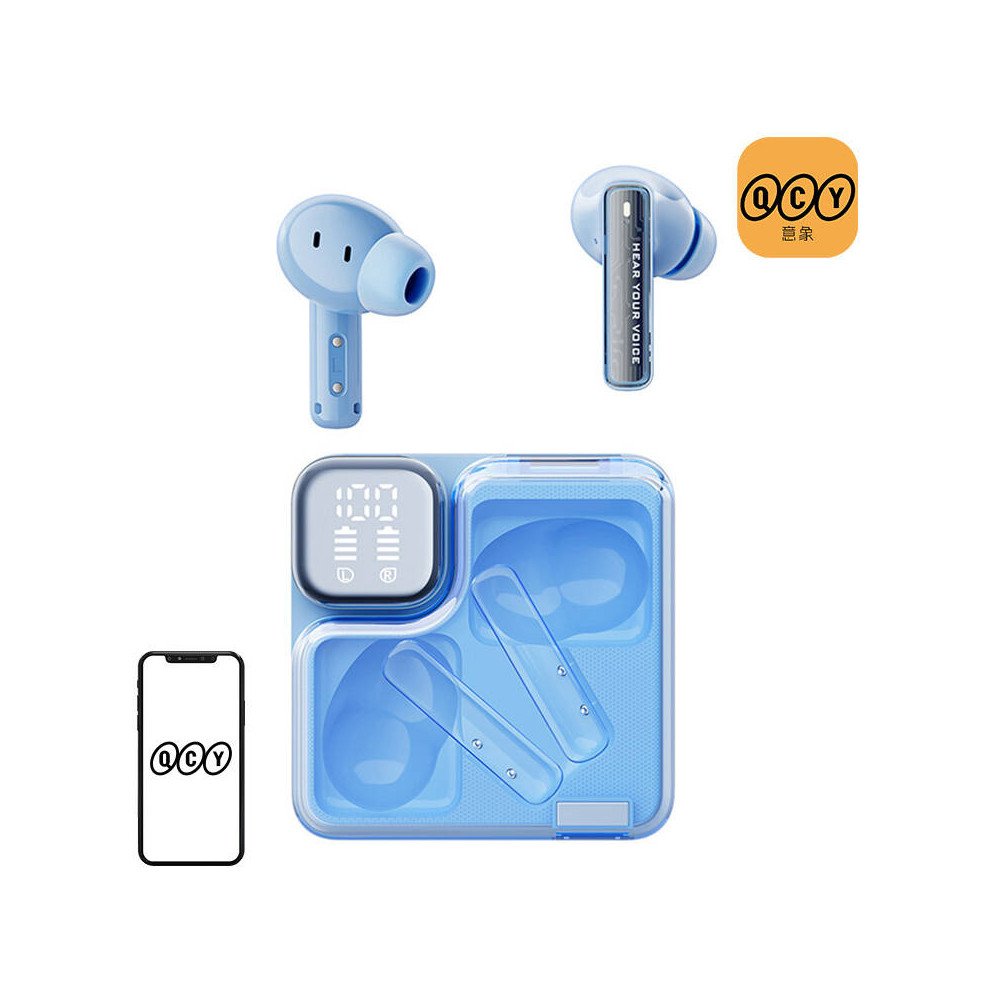 TWS QCY MeloBuds Neo T31 austinas (zilas)