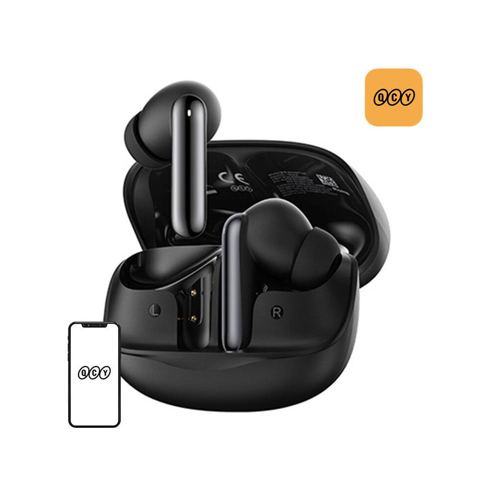 TWS QCY MeloBuds HT12 ausines (juodos)