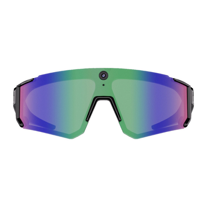 Colmi V06 AI Sports Sunglasses (Black with Blue Lenses)