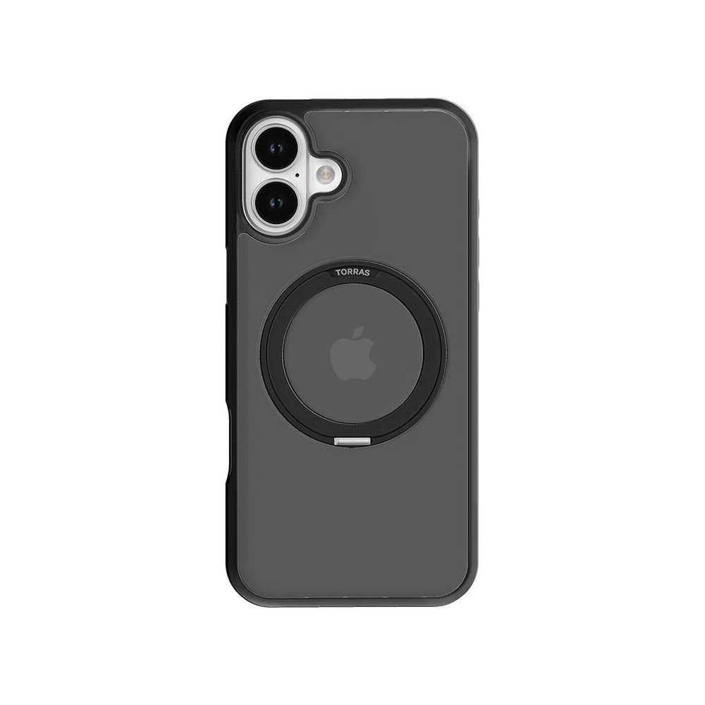 Torras Ostand Pro korpuss iPhone 16 (melns)
