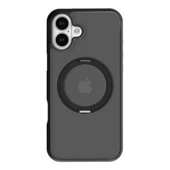 Torras Ostand Pro korpuss iPhone 16 (melns)