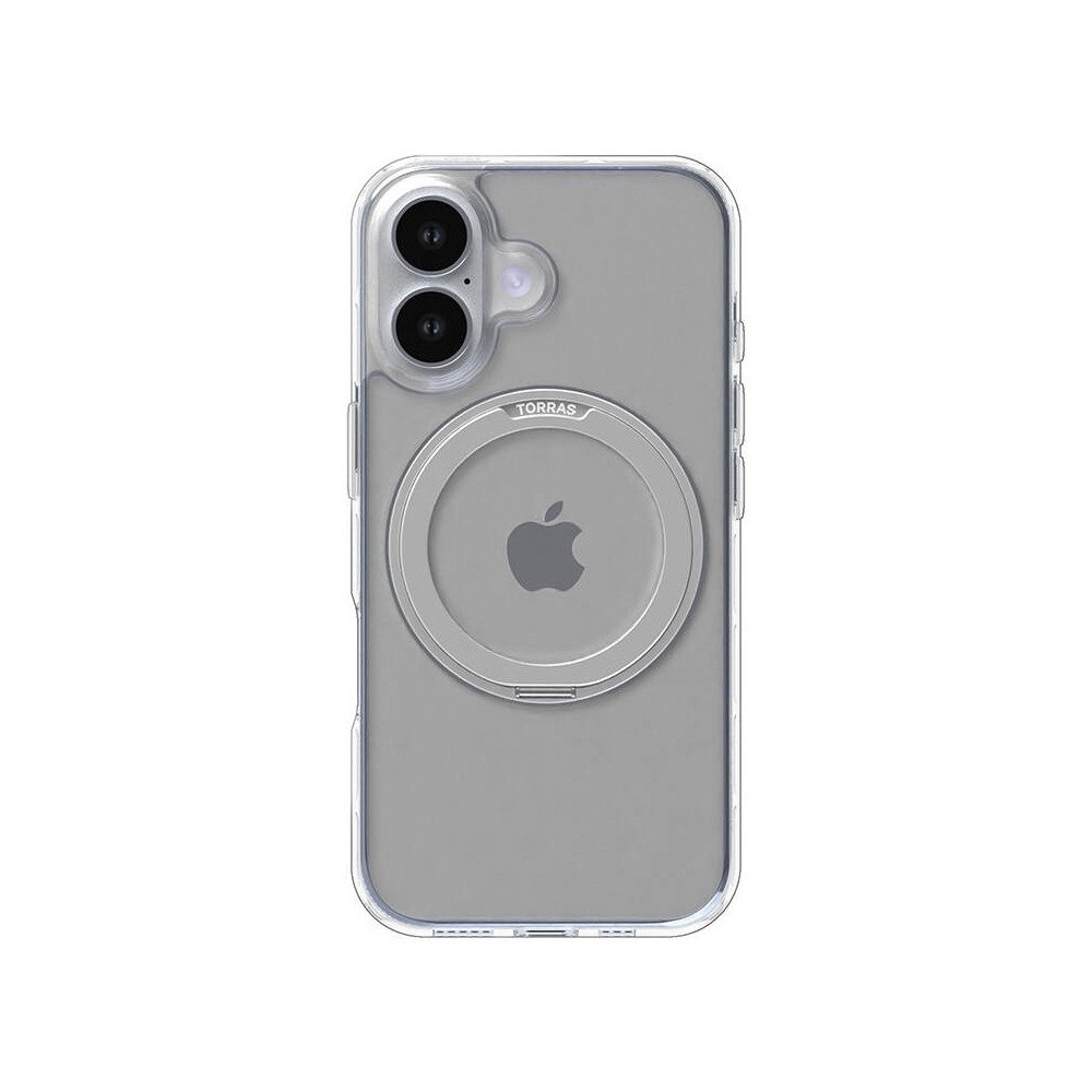 Torras Ostand Pro Case for iPhone 16 (Transparent)