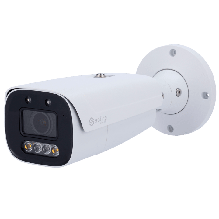 SAFIRE SMART SF-IPB580ZCA-8I1-SL 8MP Bullet IP Camera with PoE, Wi-Fi, Dual Illumination, 50m IR