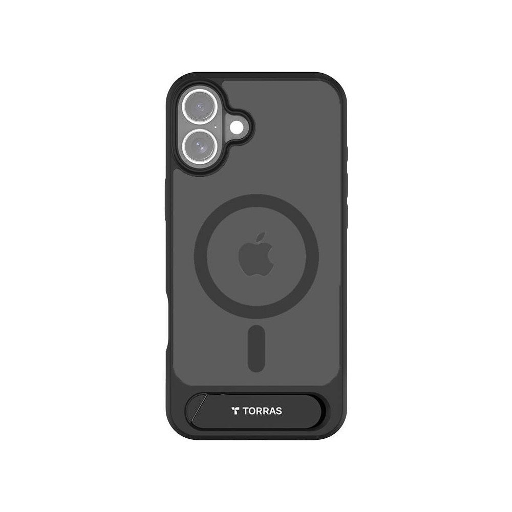 Torras Pstand serijas futralis iPhone 16 Plus (melns)