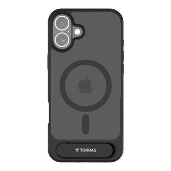 Torras Pstand serijos deklas, skirtas iPhone 16 Plus (juodas)