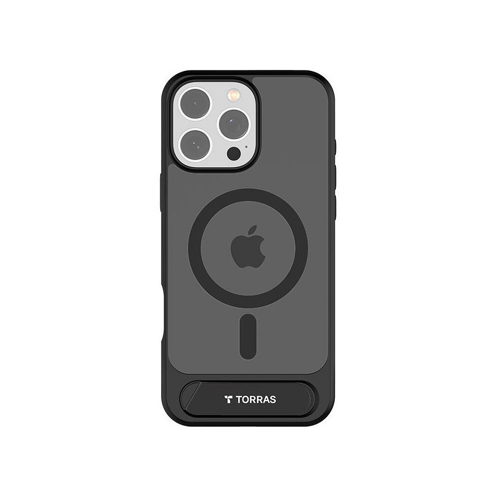 Torras Pstand Series -kotelo iPhone 16 Prolle (musta)