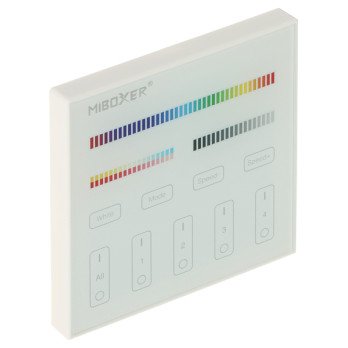 WALL REMOTE PANEL FOR LED LIGHTING CONTROLLERS T4 2.4 GHz, MONO, CCT, RGB, RGBW, RGBCCT (RGBWW) MiBOXER