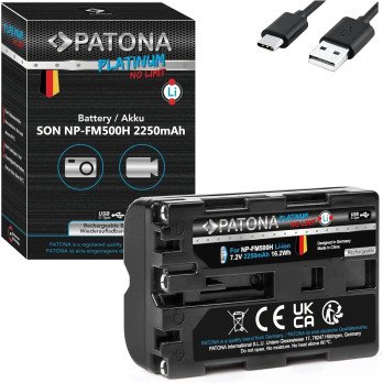 Aku Sony NP-FM500H 2250mAh Li-Ion Platinum USB-C laadimine