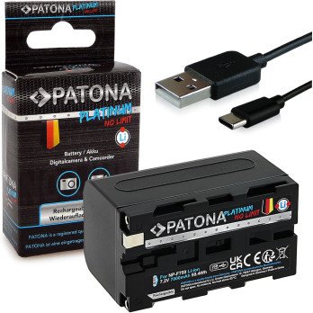 Akumulators Sony NP-F750/F770/F950 70000mAh Li-Ion Platinum USB-C uzlade