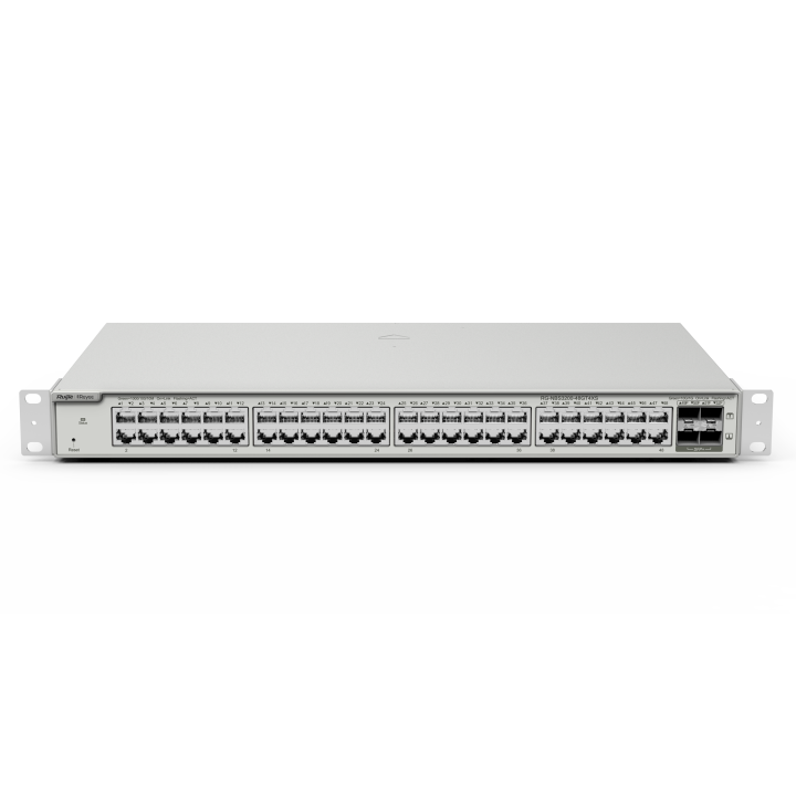REYEE RG-NBS3200-48GT4XS valdomas gigabitinis jungiklis su 48 PoE+ prievadais ir 4 10G SFP+ uplinks