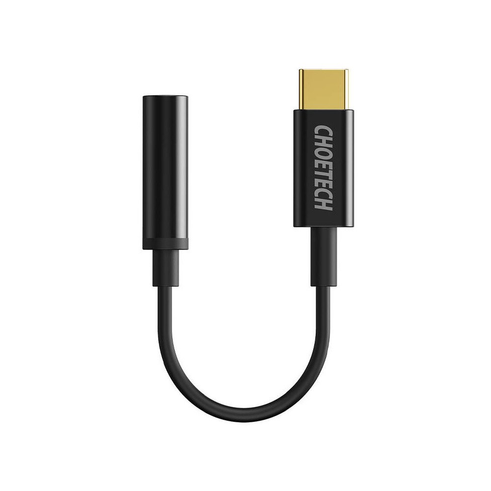 Adapter Choetech AUX003 USB-C to 3.5mm Audio Jack Adapter (black)