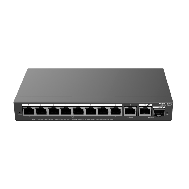 REYEE RG-ES210GS-P 5 prievadų Gigabit valdomas PoE jungiklis su 65 W biudžetu