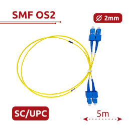 SAFIRE SF-SC-UPC-SC-UPC-OS2-DX-5M-Y LC-LC SMF 5м
