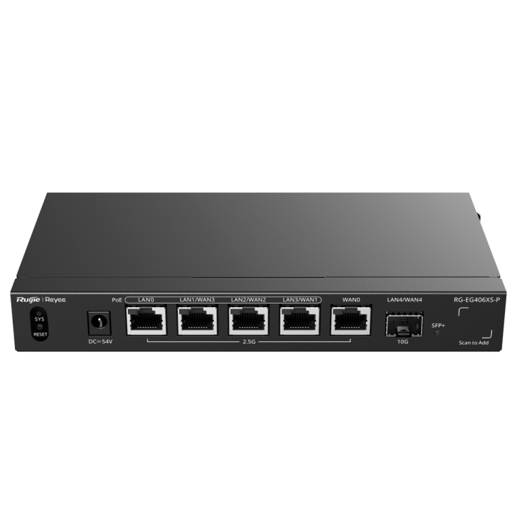 REYEE RG-EG406XS-P Gigabitu maršrutētājs 2500 Mbps