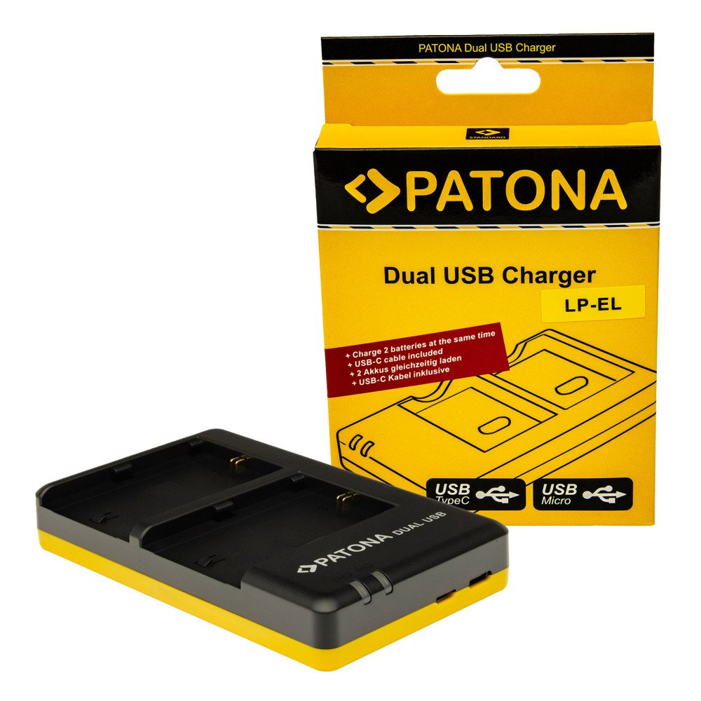 Foto Dual Quick Canon LP-EL USB ladetajs zibspuldzei EL-1